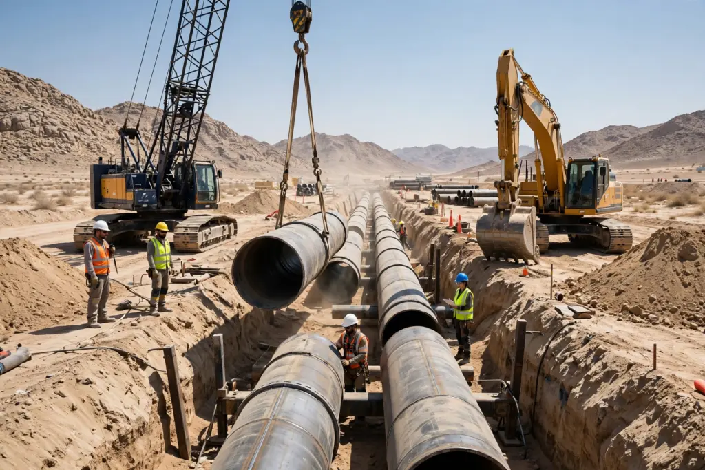 مشاريع نقل المياه وخطوط الأنابيب
